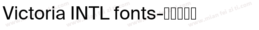 Victoria INTL fonts字体转换